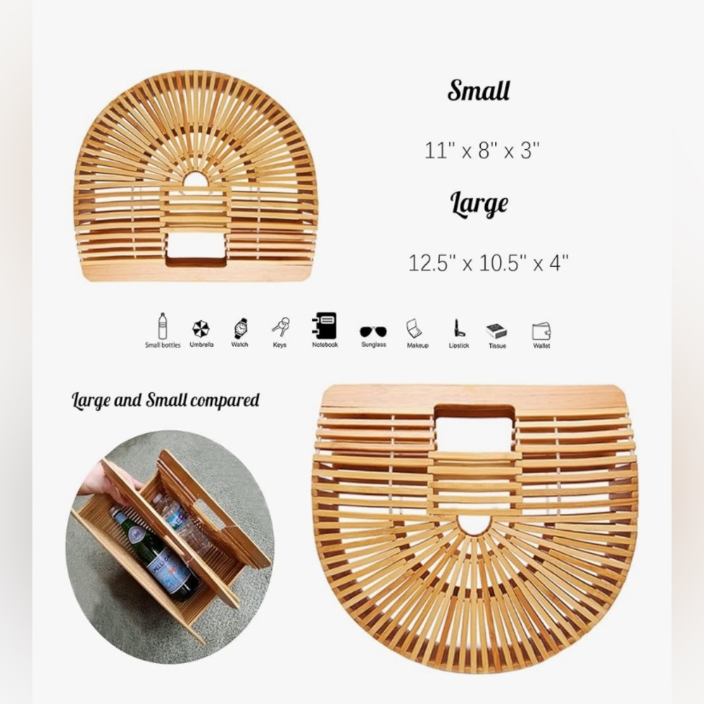🎉HP🎉 BAMBOO HANDBAG - Picture 5 of 6